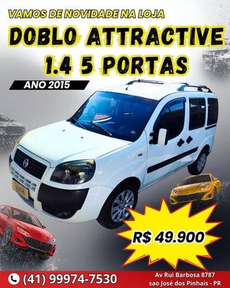 FIAT DOBLÒ 1.4 MPI ATTRACTIVE 8V FLEX 4P MANUAL FIAT DOBLÒ 1.4 MPI ATTRACTIVE 8V FLEX 4P MANUAL